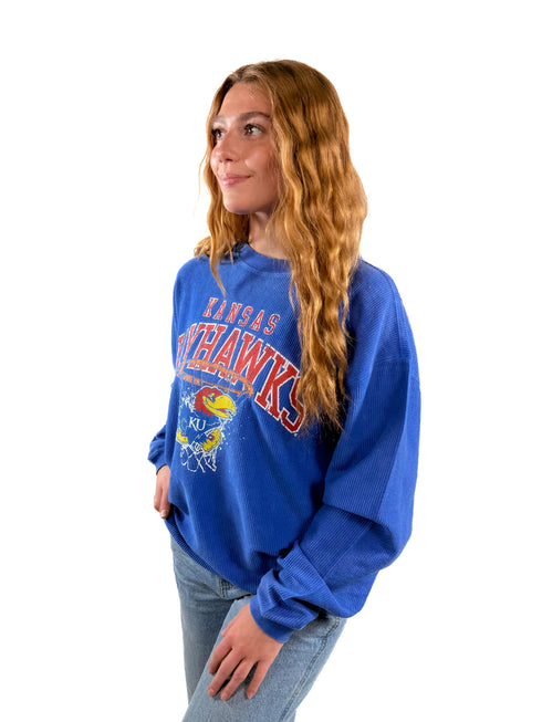 Kansas Jordan Swoosh Corded Crew